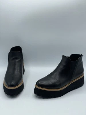 All Black Flatform Chelsea Boot Women 11 US 41 EU Black Leather - Image 1 of 4