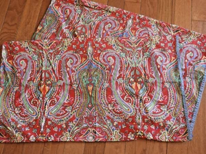 2 Ralph Lauren Beachside Preppy Red Paisley Standard Pillowcases - Picture 1 of 5