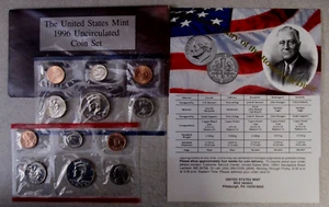 Complete 1996 P and D Mint Set with the Roosevelt West Point Mint Dime OGP/COA - Picture 1 of 3
