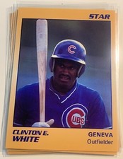 CLINTON E WHITE 1990 Star Geneva Cubs PWE SHIP