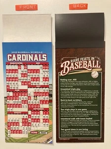 MLB ST. LOUIS CARDINALS 2025 MAGNET SPIELPLAN (9" X 3 1/2") TEAMS, DATEN & ZEITEN - Bild 1 von 2