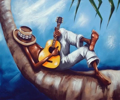  canvas authentic andy baker COA painting print No Strings Attached  - Image 1 of 3