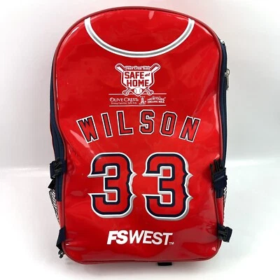 Los Angeles Angels Stadium Souvenir Promo Jersey Red Plastic Backpack Wilson #33 - Image 1 of 4