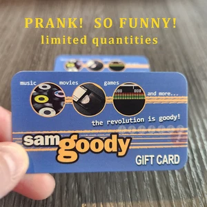 (2) Sam Goody Prank Gag Gift Card - Birthday Christmas Graduation Gag gift FUNNY - Picture 1 of 8