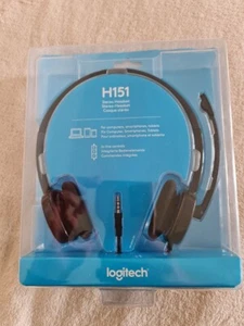 NEW SEALED Logitech H151 Wired Stereo Headset Black - Zdjęcie 1 z 2
