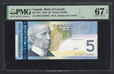 Canada 5 Dollars 2010 BC-67b-i Uncirculated Grade 67 - Image 1 of 2