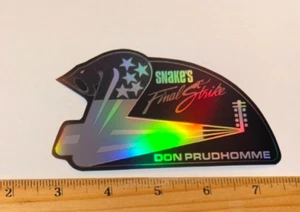 Don "THE SNAKE" Prudhomme Final Strike Gray Scale Holographic Sticker Decal - Picture 1 of 3