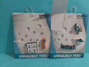5 Piece Jibbitz Crocs Shoe Charms Lot STEM Science Rainbow Moon Phase UFO New - Picture 1 of 4