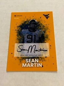 2024 ONIT WEST VIRGINIA MOUNTAINEERS SEAN MARTIN 21/70 ON CARD ROOKIE AUTO SP - Picture 1 of 2