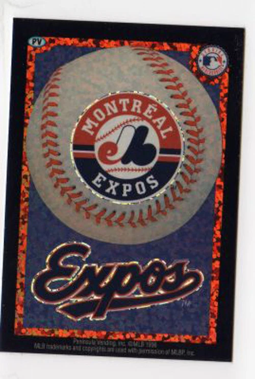 Montreal Expos Logo Glitter MLB Sticker - Image 1 of 1