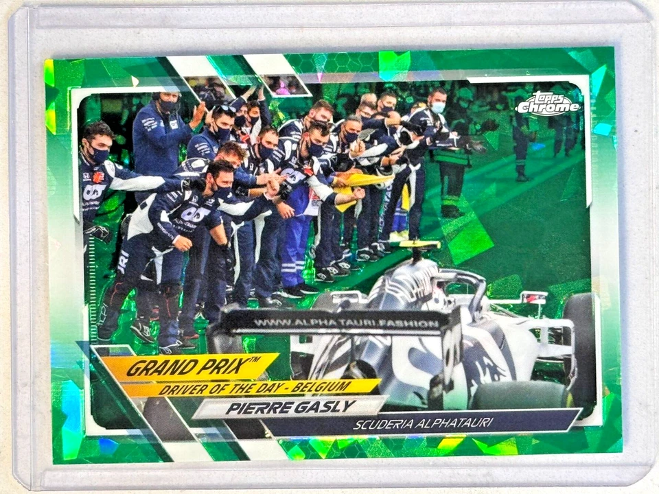 2021 Topps Chrome Sapphire Formula 1 F1 #164 Pierre Gasly Green /75 - Image 1 of 2