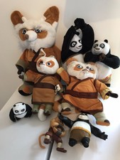 Kung Fu Panda Po And Master Shifu Plush Lot Of 8 Toys