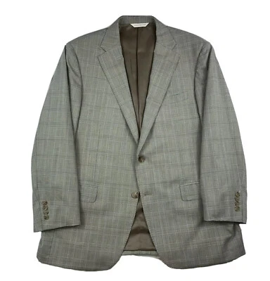Blazer Samuelsohn Current SB Gable Para Hombres Super 130s Lana Gris Cuadros Talla 44R Foto 1 de 4