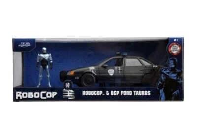 Jada 1:24 RoboCop Ford Taurus 1986 Police Car Diecast Car and Figure - 33743 - Image 1 of 3