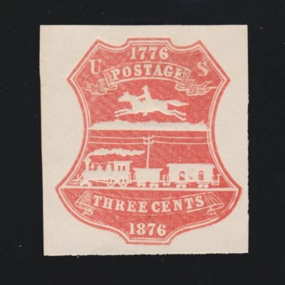 US U218 3c Envelope Cut Square Mint VF-XF SCV $52 - Image 1 of 2