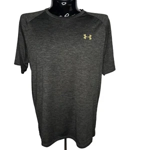 UNDER ARMOUR Shirt Mens XL Gray Tech Tee Workout HeatGear Moisture Wicking Gym - Picture 1 of 9