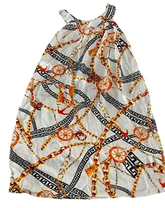 Women's Sleeveless House Dress Nautical White XL NEW f5 - Picture 1 of 6