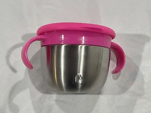 Munchkin Stainless Steel Snack Cup 9oz pink 12+ - Picture 1 of 16