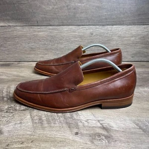 Cole Haan Gordon Rush Men 10.5 Loafer Brown Leather Moc Toe Casual Slip-On Shoes - Picture 1 of 15