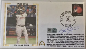 DAVID ORTIZ 2015 Firmado Primer Día Sobre Caché Gateway MLB/FANATICS HOLO - Imagen 1 de 3