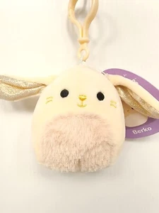 Squishmallows Berko the Easter Bunny Clip On 3.5" NWT - Picture 1 of 4