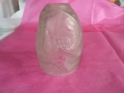 lampes lumiere Tulipe ancienne Art Déco enpate de verre décor oiseaux collection - Photo 1/4