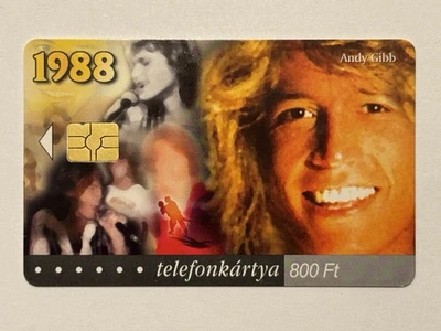 Andy Gibb Used Phone Card Hungary Rare Chip - Image 1 of 2