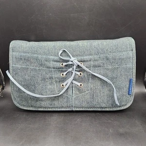 CD Holder Zip Up Filled With 48 Lot Of CDs Discs Denim Travel Case - Picture 1 of 14