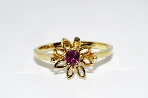 $395 .925 Sterling Silver .22CT Natural Round Cut African Ruby Solitaire Ring - Picture 1 of 7