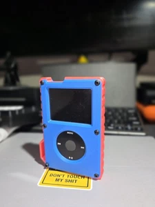 Apple iPod Classic 5th, 6th and 7th Generation Case. Blue and Fluorescent Red. - Picture 1 of 4