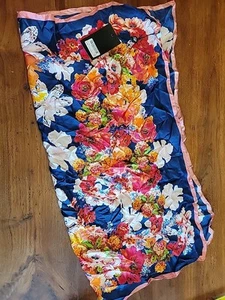 Neu BLUMARINE Blumendruck Seide Foulard Schal Made in Italy - Bild 1 von 7