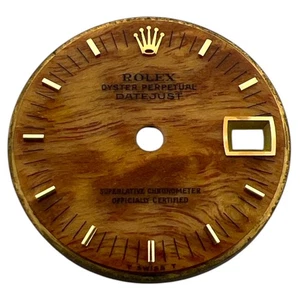 Genuine Rolex Oyster Perpetual Datejust 26mm Dial Wood & Gold 6917 - Picture 1 of 4