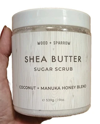 Wood & Sparrow Shea Butter Sugar Scrub Coconut + Manuka Honey Blend 19 oz Body - Image 1 of 2