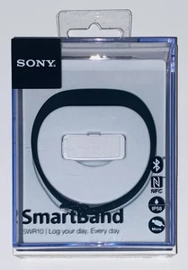 SONY Smartband Fitness Tracker Step Counter SWR10 Black EUC BT + NFC NEW Sealed - Picture 1 of 7