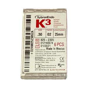 SybronEndo K3 Nickel-Titanium Files NiTi Endo Files K3 .35/04 25mm - Picture 1 of 2