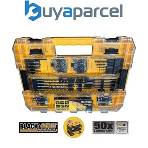 Dewalt 185 PC Extreme Torsion Black Gold Screwdriver Drill Bit Set Tough Tstak - Picture 1 of 16