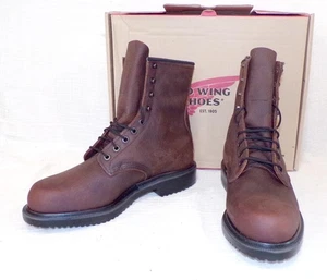 Red Wing Shoes boots 1210 EH Men's Size 7.5 D Brown MADE IN THE USA - Picture 1 of 9