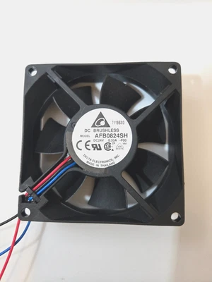 Delta AFB0824SH 24V DC 0.33A Brushless Cooling Fan – New Open Box, 80mm, Made in - Image 1 of 2