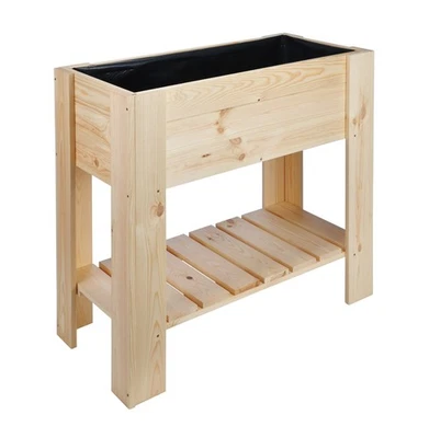 HAUSHALT INTERNATIONAL Hochbeet Holz Pflanzkasten Frühbeet Blumenkasten Gemüsebeet Pflanzbeet 62905