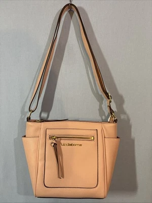 Bolso Bandolera Liz Claiborne Para Mujer Rosa Cremallera 100% Cuero Sintético Foto 1 de 4