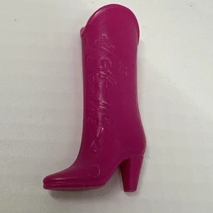 Muñeca Barbie Individual Color Rosa Caliente Liso Cowboy Script Logo Bota de Repuesto - Imagen 1 de 8