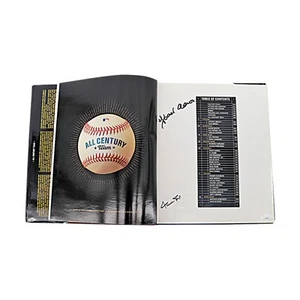 Hank Aaron & Willie Mays Dual Signed Autographed MLB All Century Book (JSA COA) - Picture 1 of 5