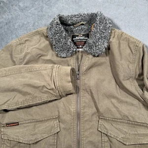 Superdry Chaqueta Bomber Rookie Invierno Aviador Hombre Grande Militar Caqui Forrada Nueva - Imagen 1 de 12