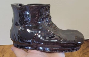 Scarpe da lavoro vintage ceramica posacenere fioritrice 6 1/2" GIAPPONESE Country PRIM portico - Foto 1 di 7