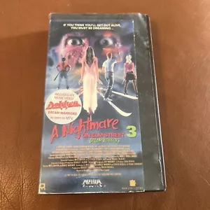 Nightmare On Elm Street 3 Dream Warriors VHS Vintage Horror gruselig Halloween - Bild 1 von 9