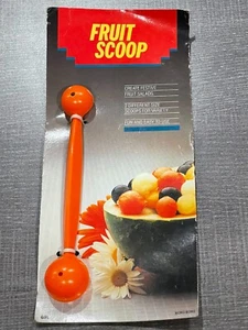 Vintage Orange Melon Ball Cookie Baller Double Ended Fruit Scoop 2 Sizes new - Picture 1 of 2