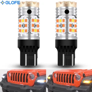2X Bombillas LED de luz de giro delantera Canbus Switchback para Jeep JL Wrangler Sport 2018+ - Imagen 1 de 12