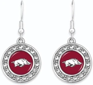 Arkansas Razorbacks Abby Girl Earrings Jewelry Gift Licensed UA - Picture 1 of 1