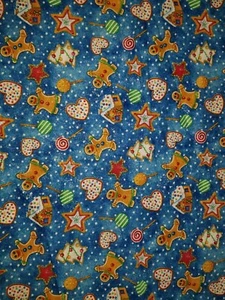 LINED WINDOW VALANCE 42 X 12 CHRISTMAS COOKIES BAKING GINGERBREAD DECORATIONING - Picture 1 of 4