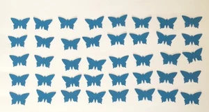 40 Schmetterlinge 2,5cm Mittelblau Tonpapier >Streuteile/Stanzteile/Dekoteile< - Bild 1 von 4